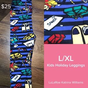 L/XL kids LuLaRoe Christmas leggings